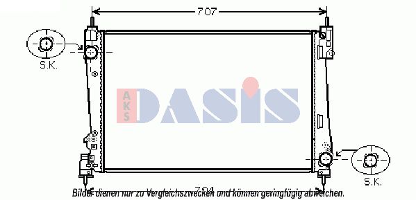 AKS DASIS Jäähdytin,moottorin jäähdytys 300011N